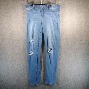 Juicy Couture Jeans Women 10 Skinny Distressed Elastic Waistline For Comfort